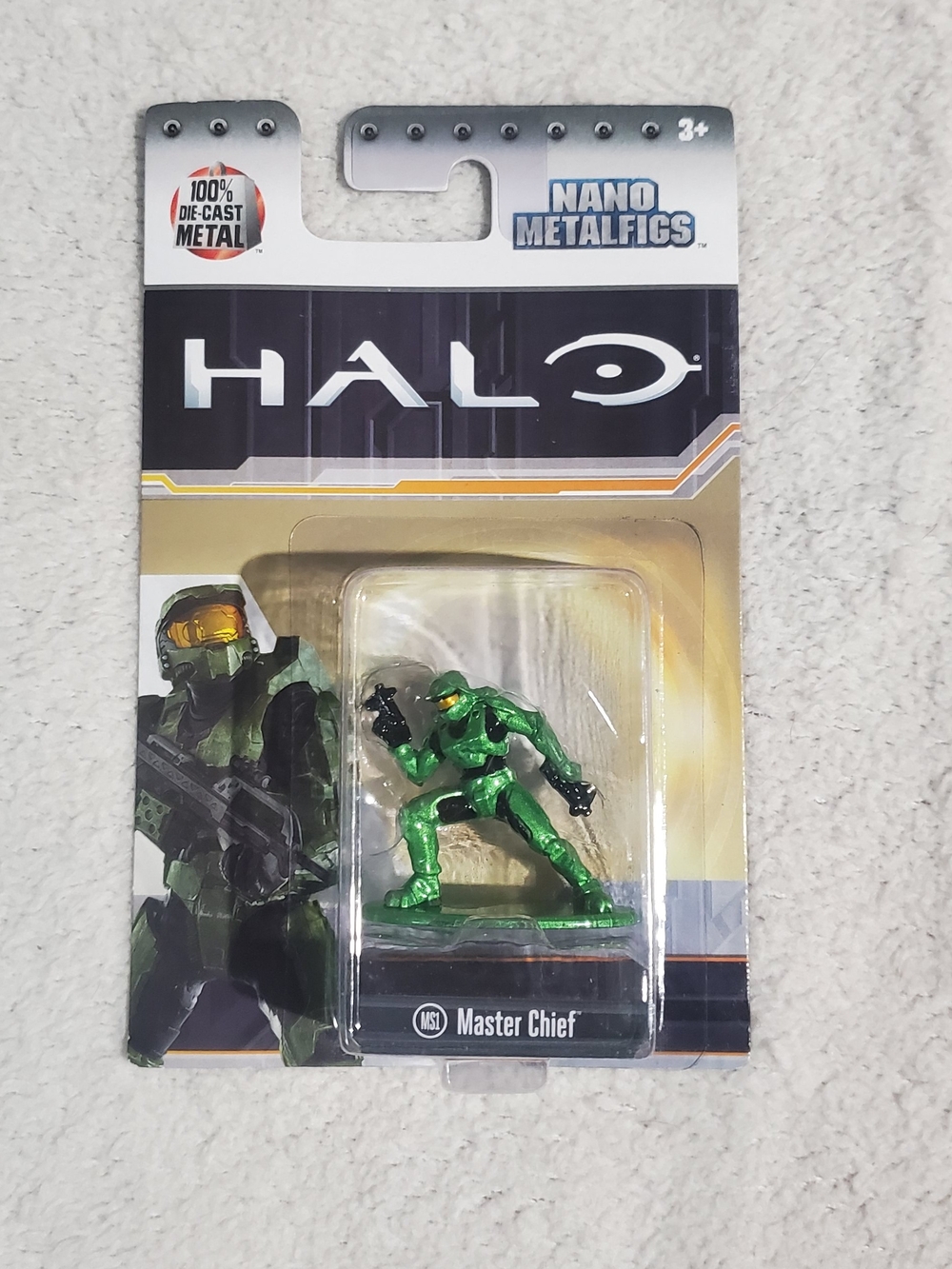 Halo Master Chief Metallic Green Figure with Orange Visor